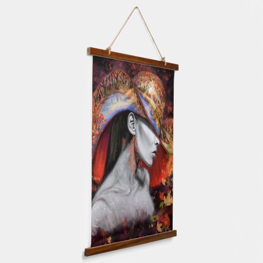 Naherfstdame Hanging Tapestry - schilderen Hangend Wandkleed (Gebogen)
