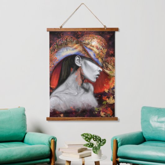 Naherfstdame Hanging Tapestry - schilderen Hangend Wandkleed (Woonkamer)