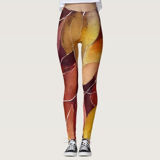 Naherfstdekkingspatroon Leggings (Voorkant)