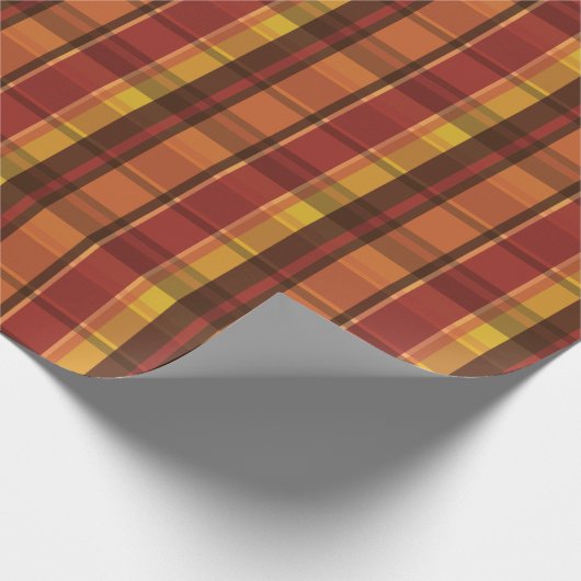 Naherfstkleurig kleurenspelpatroon Warm Tones Cadeaupapier (Hoek)