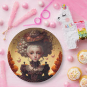 Naherfstmeisje en haar Fancy Pet Papieren Bordje (Feest)