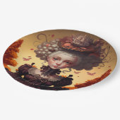 Naherfstmeisje en haar Fancy Pet Papieren Bordje (Gekanteld)