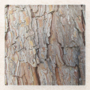 Naherfstpatronen Herfst boomschors Glazen Onderzetter