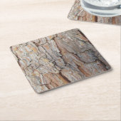 Naherfstpatronen Herfst boomschors Kartonnen Onderzetters (Schuin)