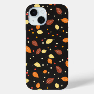 Naherfstpatroon van alle bladeren iPhone 15 case