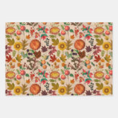 Naherfstpatroon van alle bladeren inpakpapier vel (Voorkant 2)