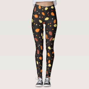 Naherfstpatroon van alle bladeren leggings