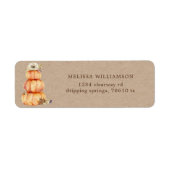 naherfstpompoen floral return address label (Voorkant)