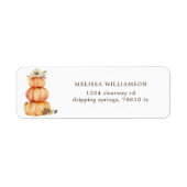naherfstpompoen floral return address label (Voorkant)