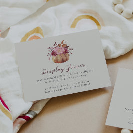 Naherfstschoen voor Herfst van pompoen en wilde bl Informatiekaartje