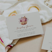 Naherfstschoen voor Herfst van pompoen en wilde bl Informatiekaartje