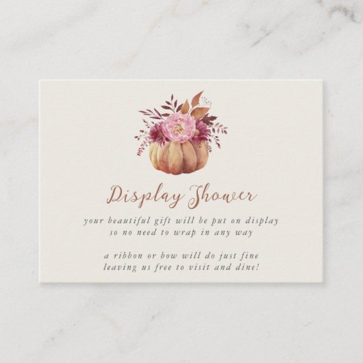 Naherfstschoen voor Herfst van pompoen en wilde bl Informatiekaartje (Voorkant)