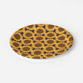 Naherfstzonnebloempatroon Papieren Bordje (Gekanteld)