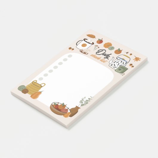 Nahern Daisy Check List Post-it Notes (Schuin)