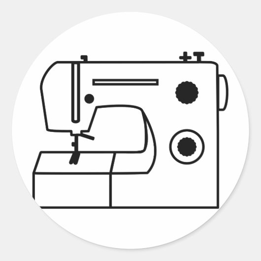 Nähmaschine Ronde Sticker (Voorkant)