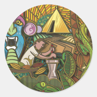 Nahua-stickers Ronde Sticker