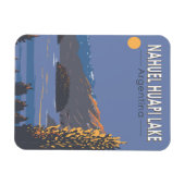 Nahuel Huapi Lake Argentina Reiskunst Vintage Magneet (Horizontaal)