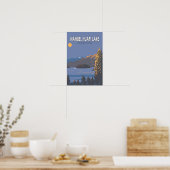 Nahuel Huapi meer Argentinië Reizen Kunst Vintage Poster (Keuken)