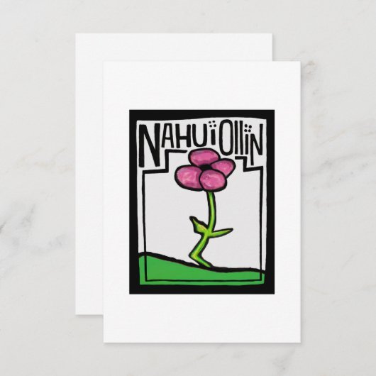 NAHUI OLLIN BEDANKKAART (Voorkant / Achterkant)