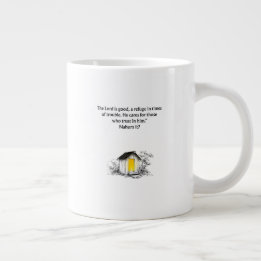Nahum 1:7 Bible Verse Christian Mug Grote Koffiekop