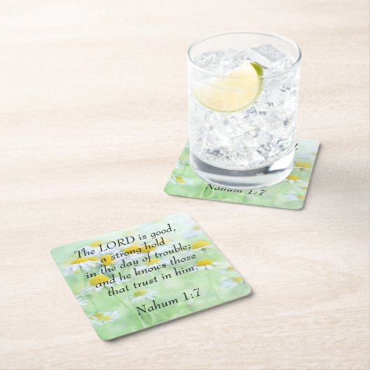 Nahum 1:7 kartonnen onderzetters (Insitu)