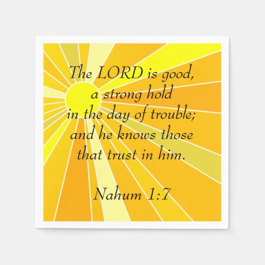 Nahum 1:7 servet (Voorkant)
