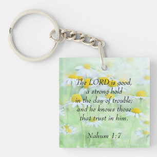 Nahum 1:7 sleutelhanger
