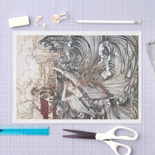 Naiad van de overstromingen tissuepapier (Craft)