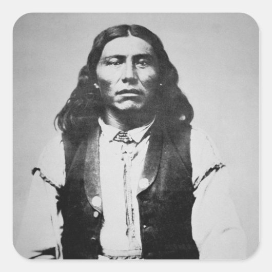 Naiche (d.1874) Chief of the Chiricahua Apaches of Vierkante Sticker (Voorkant)