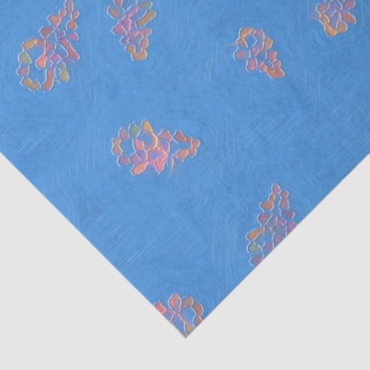 Naïef geschilderde herfstlucht tissuepapier (Detail)