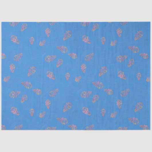 Naïef geschilderde herfstlucht tissuepapier (Voorkant)