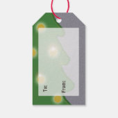 Naïef Kerstmis Drie met Groet Grijs Cadeaulabel (Achterkant)