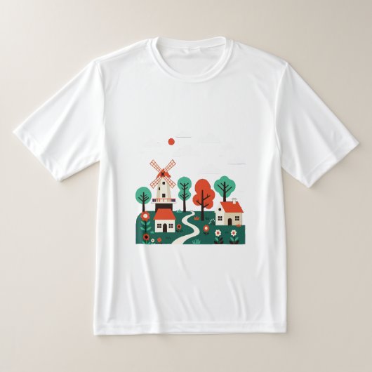 Naïef landschap t-shirt (Laagn)