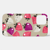 Naïeve aardbeien: Beige achtergrond naadloos. Case-Mate iPhone Case (Achterkant (horizontaal))