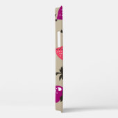 Naïeve aardbeien: Beige achtergrond naadloos. Case-Mate iPhone Case (Achterkant / Rechts)