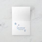 Naïeve Kinderen Sneeuwman Sneeuwkou Blauwe Sneeuwv Feestdagen Kaart (Binnen)