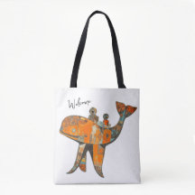 Naïeve retro stijl kunst walvis
