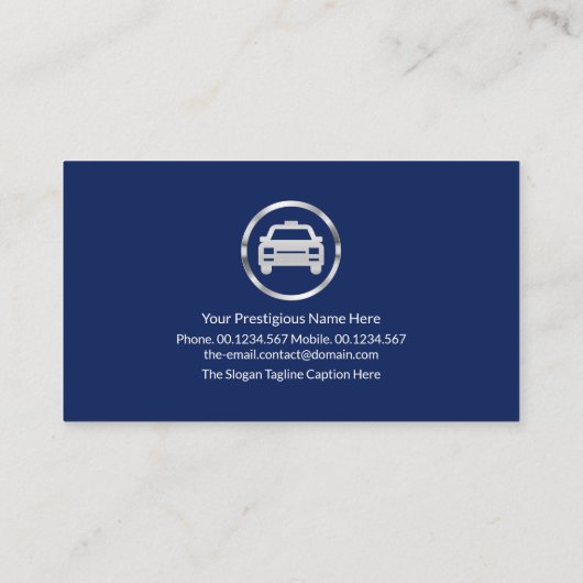 Naight Lights City Traffic Bokeh Taxi Service Visitekaartje (Achterkant)