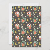 Naight Owl Birthday Party Uitnodiging voor kindere (Achterkant)