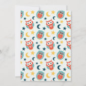 Naight Owl Birthday Party Uitnodiging voor kindere (Achterkant)