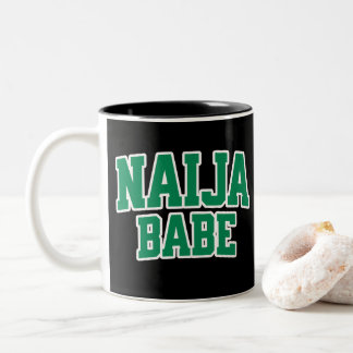 Naija Babe — Nigeriaanse trots Tweekleurige Koffiemok