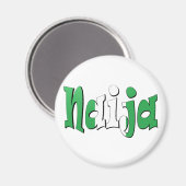 Naija (vlag van Nigeria) Magneet (Voorkant / Achterkant)