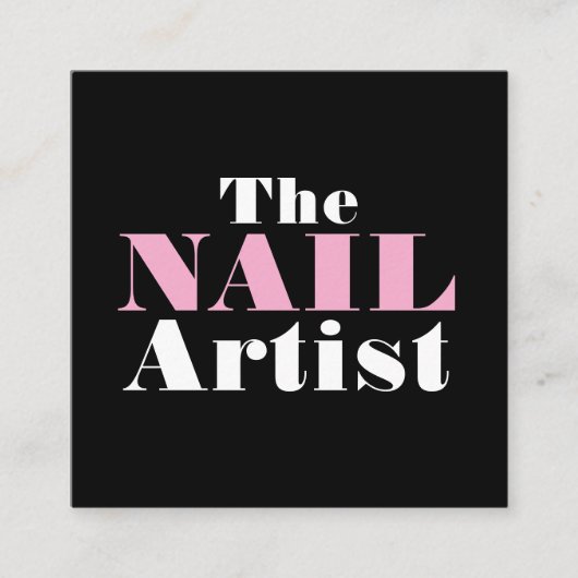 Nail Art Artist Visitekaartje (Voorkant)