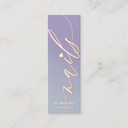 Nail Art Beauty Salon Manicure Specialist Mini Visitekaartje (Voorkant)