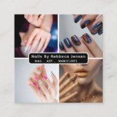Nail Art Beauty Salon Manicure Specialist QR Code Vierkante Visitekaartje (Voorkant)