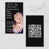 Nail Art Beauty Salon Manicure Specialist QR Code Visitekaartje (Voorkant / Achterkant)