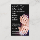 Nail Art Beauty Salon Manicure Specialist QR Code Visitekaartje (Voorkant)