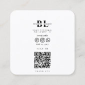 Nail Art Beauty Salon Manicure Specialist Vierkante Visitekaartje (Achterkant)