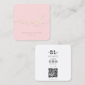 Nail Art Beauty Salon Manicure Specialist Vierkante Visitekaartje (Voorkant / Achterkant)