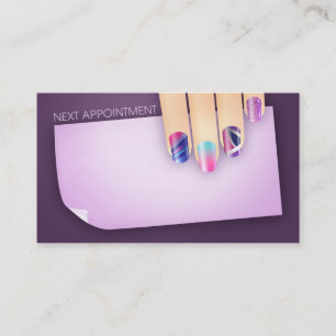 Nail Art-benoeming en -Visitekaartje Afsprakenkaartje